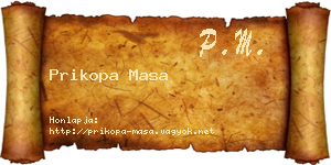 Prikopa Masa névjegykártya